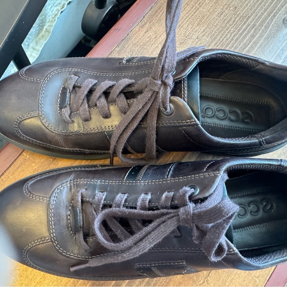 Ecco Men's Fenn Tie Lace Oxfords. Size 42-=8-8.5 Dark Brown Leather. - Picture 12 of 13